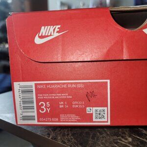 Pink Nike Huarache Girls' Sneakers - Size 3.5Y